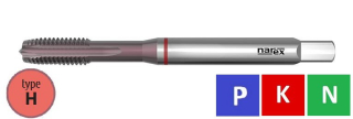 Závitník strojní M5 DIN 371, ISO2, HSSE V3, 223043,/1580/ TiCN