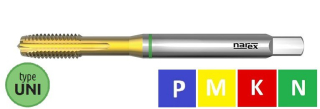 Závitník strojní M5 DIN 371, ISO2, HSSE V3, 223043,/1710/ TiN