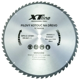 XTline Kotouč pilový profi 600x3,5x30/56 zubů TC60061