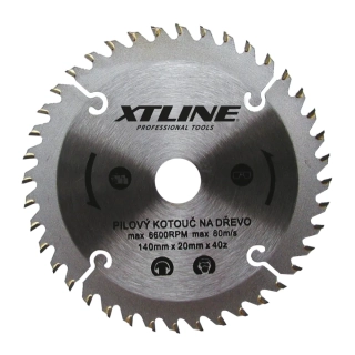 XTline Kotouč pilový profi 140x2,0x20/40 zubů, trapézové TCT14040