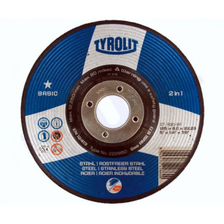 Tyrolit Brusný kotouč 115x6,0x22 Basic ocel/nerez